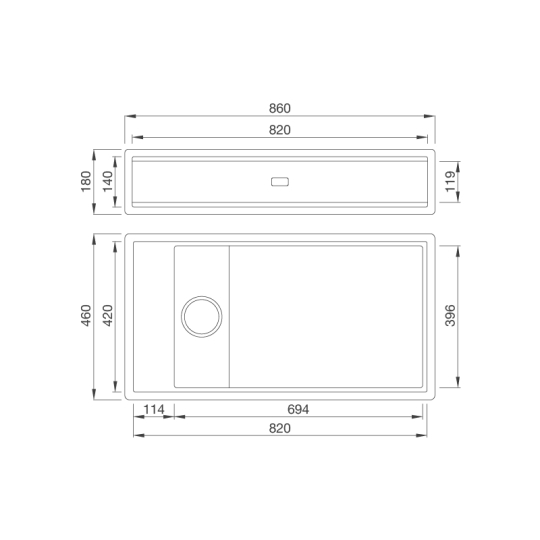 Chậu Đá Malloca K83S-MYST K83L