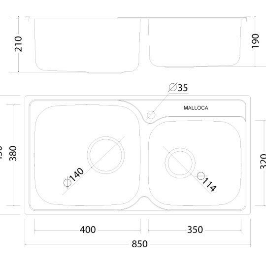 Chậu Rửa Chén Malloca MS 1011 New