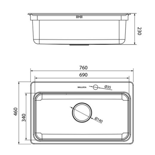 Chậu Rửa Chén Malloca MS-1022D