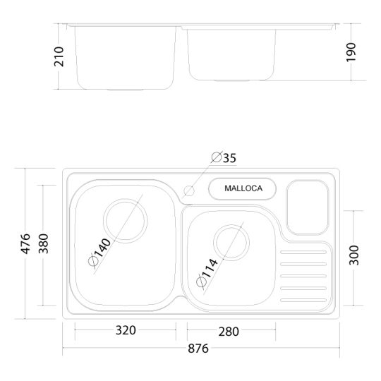 Chậu Rửa Chén Malloca MS 1024