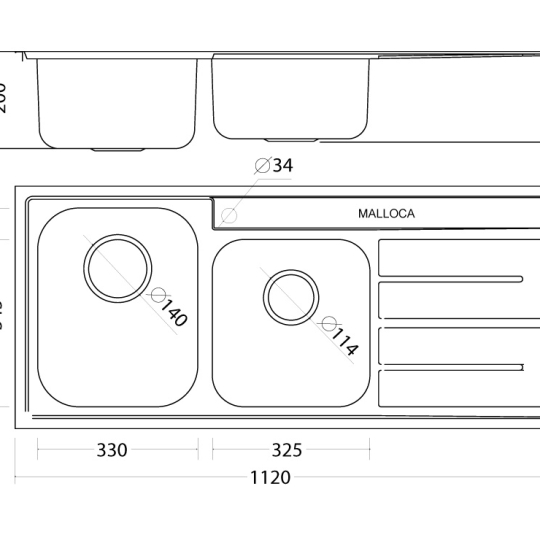 Chậu Rửa Chén Malloca MS 1027R NEW