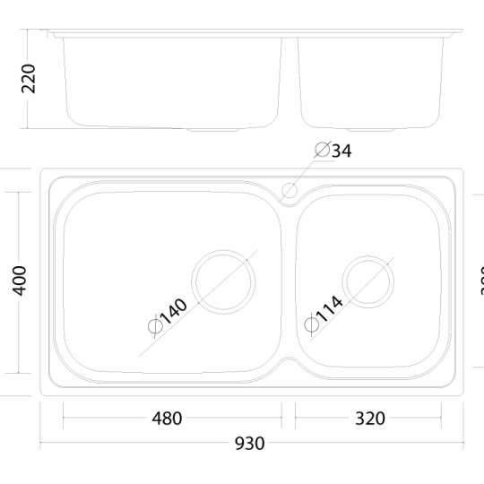 Chậu Rửa Chén Malloca MS 2025