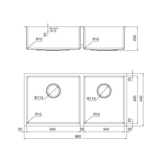 Chậu Rửa Chén Malloca MS 6065 NEW