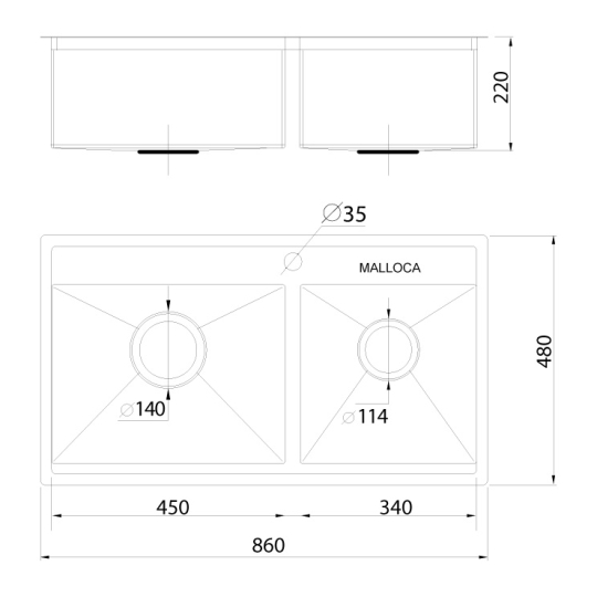 Chậu Rửa Chén Malloca MS 6304