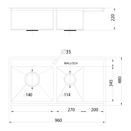 Chậu Rửa Chén Malloca MS 6305