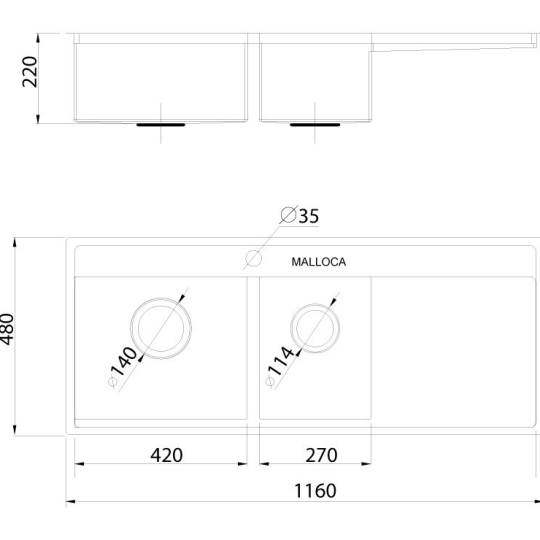 Chậu Rửa Chén Malloca MS 6306