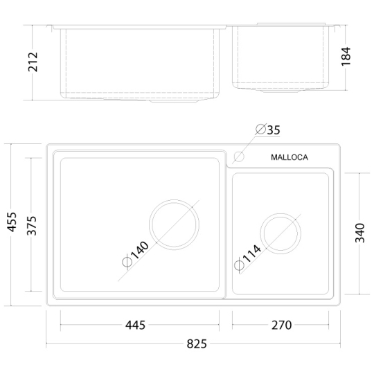 Chậu Rửa Chén Malloca MS 8801