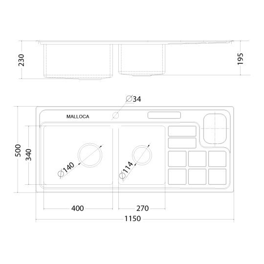 Chậu Rửa Chén Malloca MS 8817 N