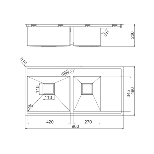 Chậu Rửa Malloca MS 6305T