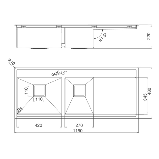 Chậu Rửa Malloca MS 6306T
