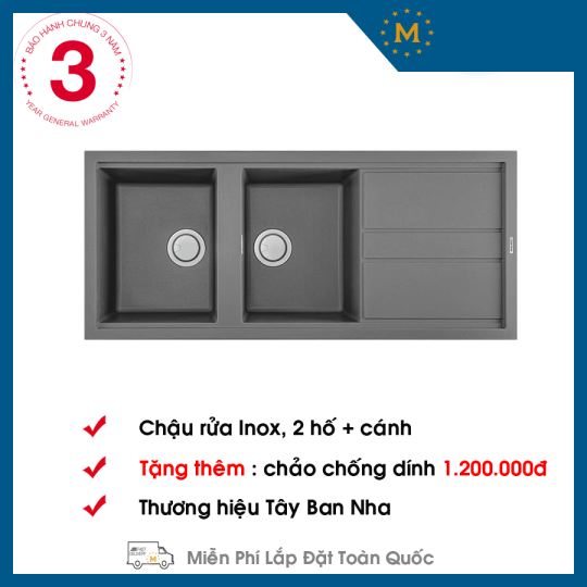 Chậu Rửa Malloca TITANIUM K-50073