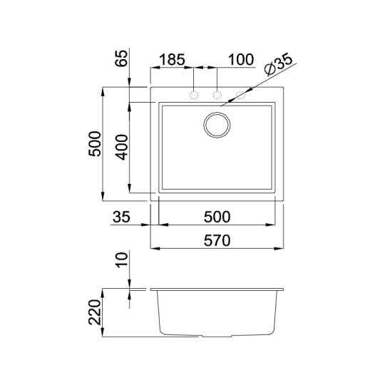 Chậu Rửa Malloca TITANIUM K10573
