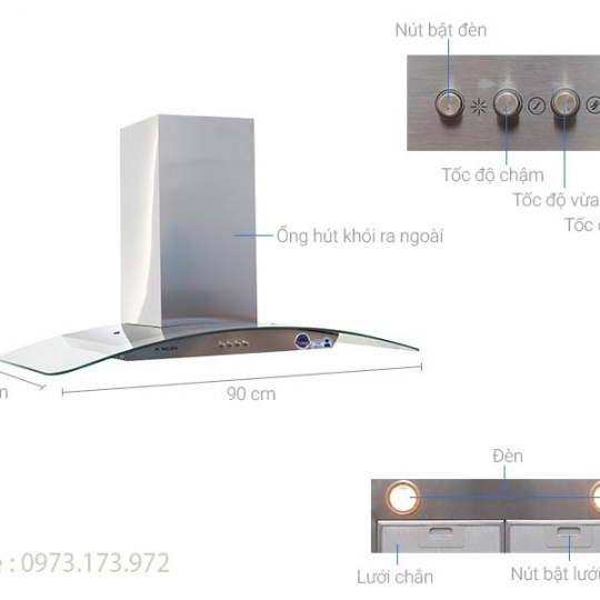 Máy Hút Mùi Malloca DELTA-K890V