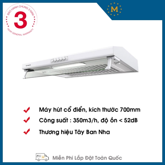 Máy Hút Mùi Malloca H107 W
