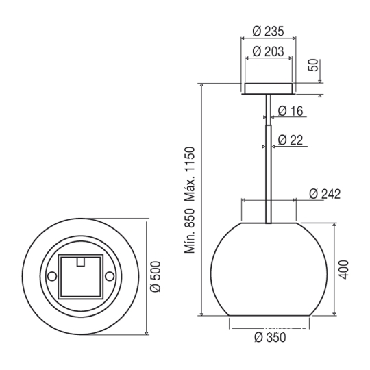 Máy Hút Mùi Malloca SPHERA CHROME I001C
