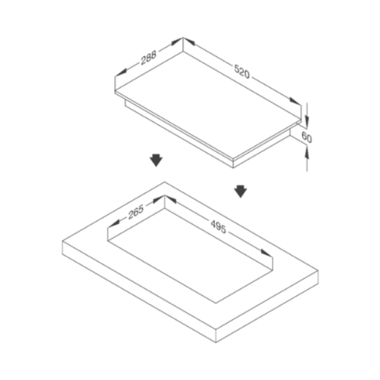 Bếp kính âm 1 điện Domino MDR 301