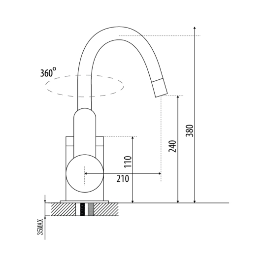 Vòi Rửa Chén Malloca K119T1