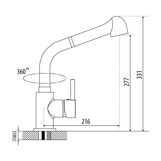 Vòi Rửa Chén Malloca K119T9